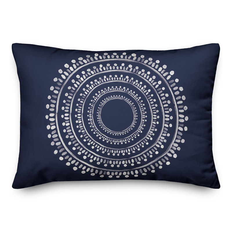 Geometric Throw Pillow, Navy