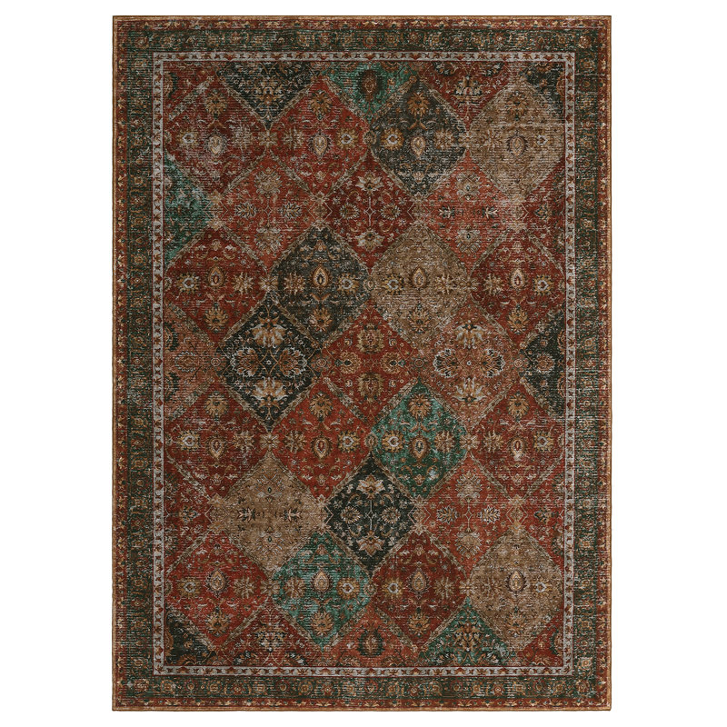 Suttle Oriental Machine Washable Rugs Floral Non-Slip Rug for Living Room Bedroom Nursery Dining Table Bedside Decor
