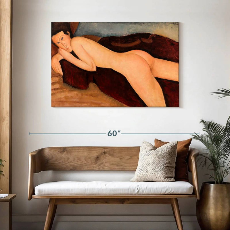Reclining Nude From The Back, 30" H x 45" W