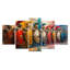 Guerriers grecs multicolores - ensemble d'art mural armée