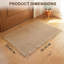 Tapis d'entrée en polyester 60 x 90 cm Waffle Weave Tassel