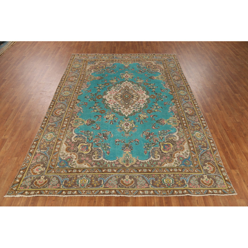 Tapis traditionnel turquoise 8 x 11