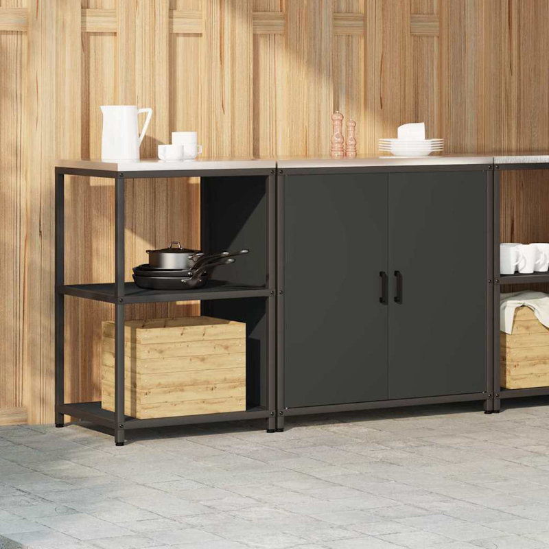 Kitchen Cabinet Set, Black