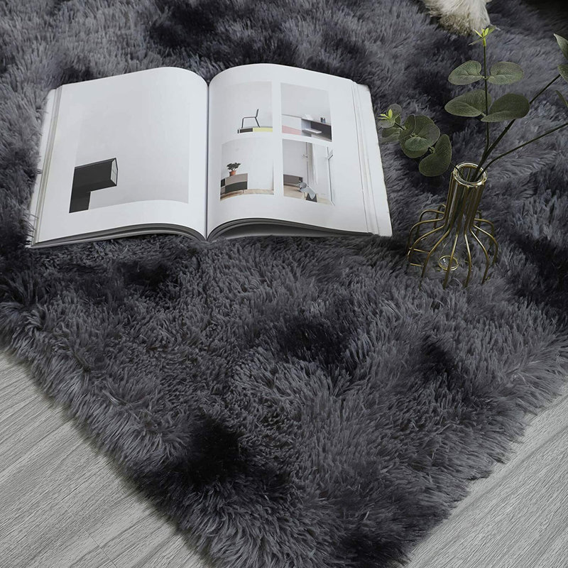 Chalan Solid Colour Shag Area Rug, Rectangle 120 x 170cm