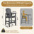 HDPE Bar Height Adirondack Chair With Cup Holder, All-Weather Outdoor Patio Bar Chair With Armrests(GRAY)-2038956916