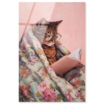 Décoration murale en forme de chat pour chat, chap. III, par Art Remedy, prêt à accrocher, 24 x 36