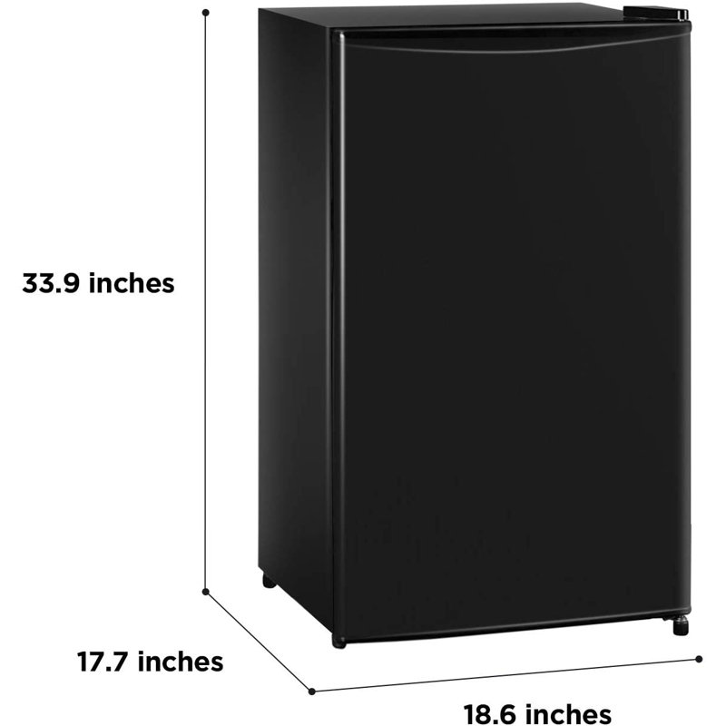 Midea 3.3 Cubic Feet Portable Freestanding Mini Fridge, Black