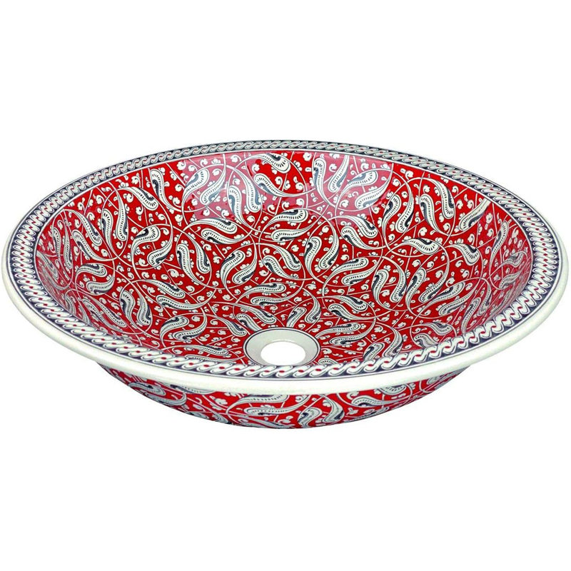 Langley Street 400mm L x 400mm W Ceramic Circular Sink