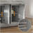 Kitchen Island Rolling Kitchen Island Cart With  2 Drawers, Spice, Knife And Towel Rack