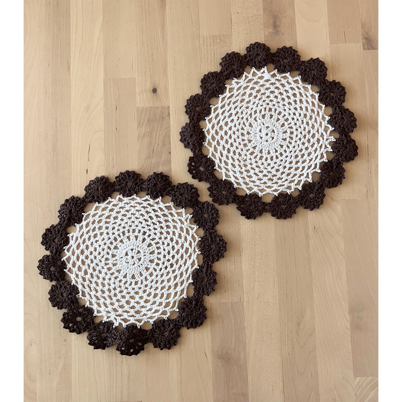 Accessoire de table en coton Farlee, Chocolat