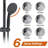 Bathroom Shower With 6 Inch Rain Head & Handheld, Matte Black, 2.5 Gpm Flow, Adjustable Slide Bar, Corrosion , Tranquil And Handheld , Gpm, Water Advanced Technology-126502577