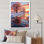 «White Fushia Winter Sunrise I», reproduction d'art sur toile