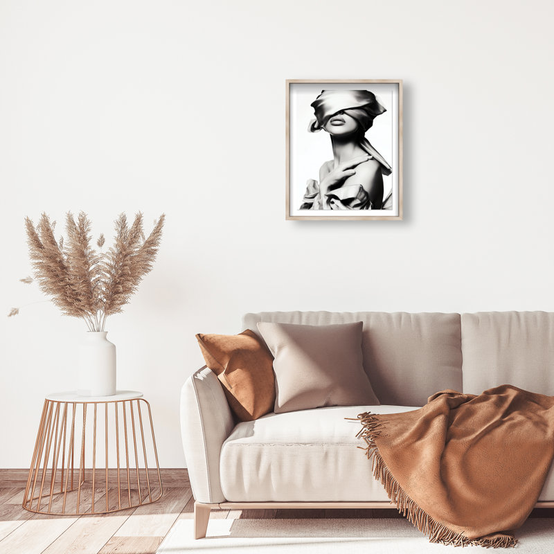 Blinded Grace I Framed Graphic Art, 31.5"H x 25.5"W, Natural Oak Shadowbox