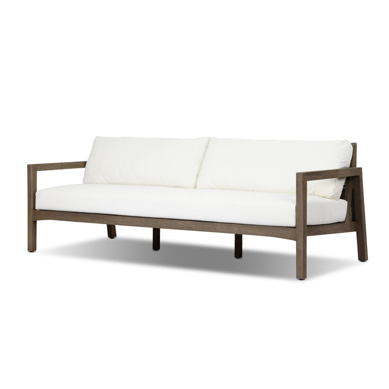 Nilson Outdoor Sofa-86"-Stained Aged Grey-FSC