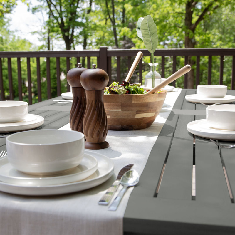 Ensemble repas pour 6 personnes Kile, Teck côtier, L 84 po x l 42 po x H 30 po