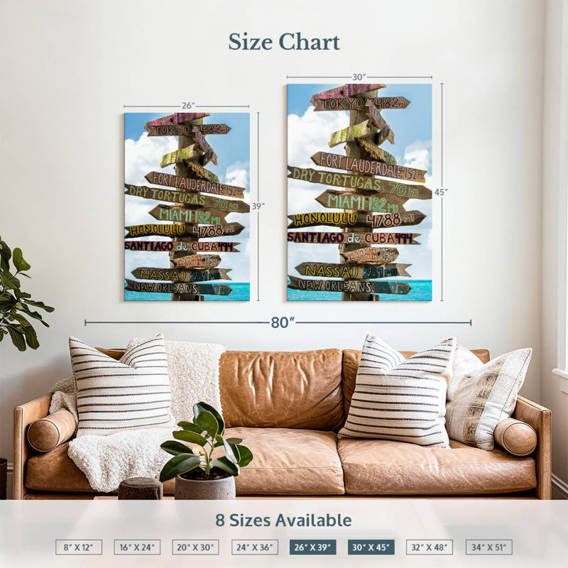 Panneau directionnel Aime Key West III, H 39 po x l 26 po