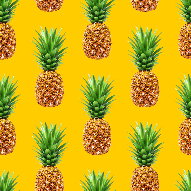 Sheldahl Pineapple Pattern - Wrapped Canvas Print, 76cm H x 76cm W x 3.8cm D