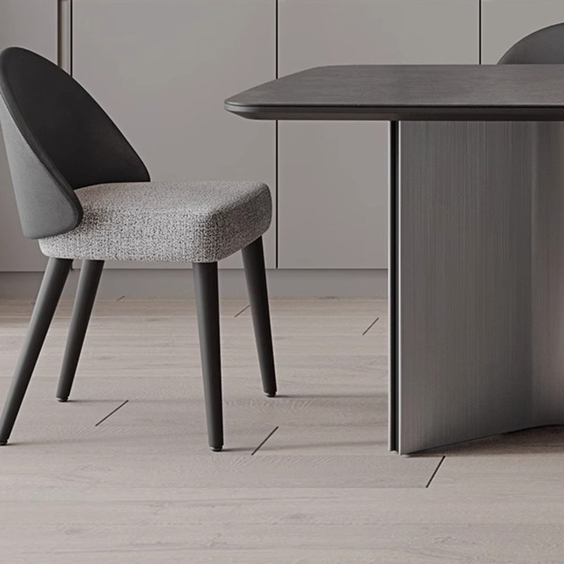 Simple Modern Rectangular Rock Slab Dining Table, 29.5”H x 70.8”L x 35.4”W