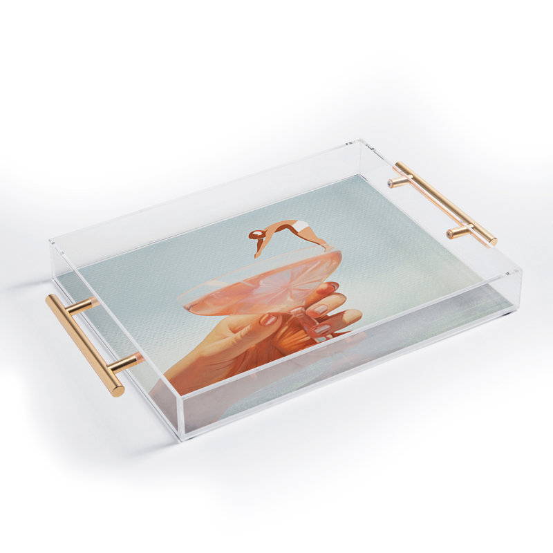 Dagmar Pels Sip And Dive Cocktail Collage Acrylic Tray