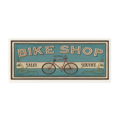 " Blue Bike Shop Store Sign " by World Art Group