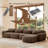 Premium Plush Modular Sectional Sofa, Chocolate, Living Room Comfort