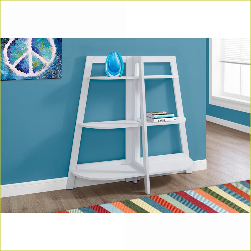Bibliothèque, 6 tablettes ouvertes élégantes et contemporaines blanc neige | L 51 po x P 16 po x H 47 po | Blanc | Panneau de particules