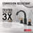 Albion Widespread Bathroom Faucet 3 Hole, 2-handle Bathroom Sink Faucet with Drain Assembly-99674592