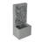 30.71 Inch Light Gray Metal Leaf Cutout Water Wall Fountain with LED Lights, Outdoor Modern Waterfall for Patio Garden Backyard