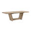 Table de salle à manger Wily, plateau extensible de 74 à 94 pouces, base en U, chêne naturel