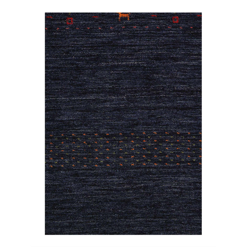 Geometric Area Rug in Navy Blue