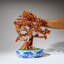 Genuine Carnelian Gemstone Bonsai Tree In Oval Ceramic Pot (15€ Tall)