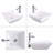Myhomekeepers 16.5'' Ceramic Rectangular Bathroom Sink with Faucet