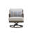Ludovic 3-Piece Metal & Polyester Patio Set With Sofa And Swivel Chairs, Brown