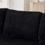 Canapé modulaire en U, noir, comprimé, sans assemblage