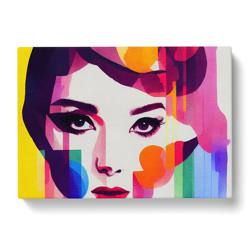 Colourful Woman Vol.2 Abstract - Wrapped Canvas, 35cm H x 50cm W x 3cm D