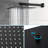 12 Inch Square Dual Shower Head Wall Mounted Matte Black System, - Scald Balanced, 360 Adjustable Rainfall Shower, Handheld For Tailored Use With Balanced Valve,  Thin Head, Rotation, And Easy-125483946