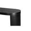 Table basse 60 po à plateau épais noir avec pieds courbés, installation réversible pour le salon et l'entrée, spacieuse et robuste-1972987159