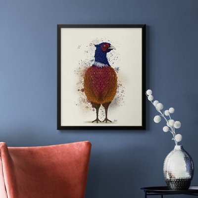 Toile encadrée de qualité supérieure Pheasant Splash 3 - prête à être accrochée