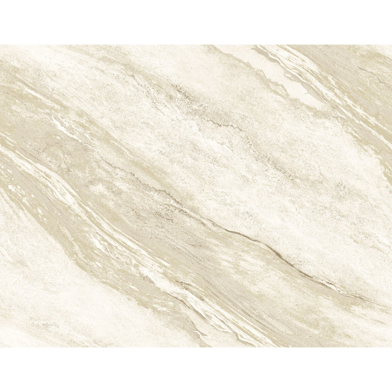 Papier peint marbré Bhargavi, Beige / Crème
