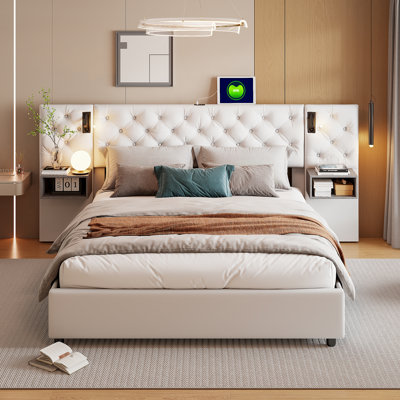 Upholstered Velvet Lift Up Storage Bed