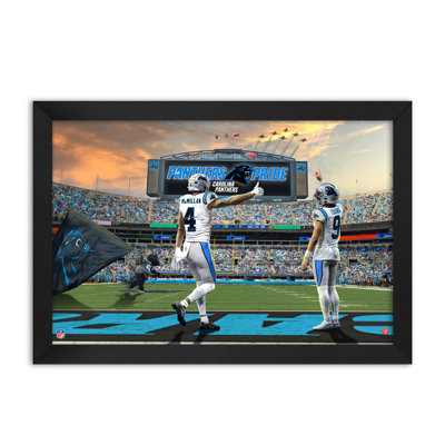 NFL CAROLINA PANTHERS 2 PLAYER 27"X39" FRAMED PRINT