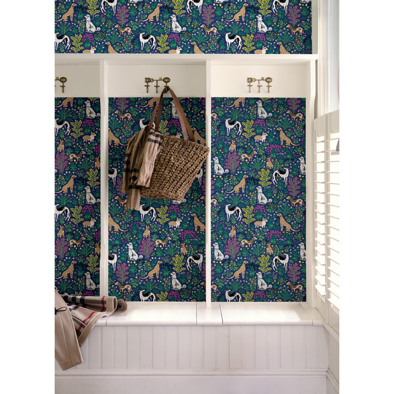 Gwin Peel and Stick Wallpaper, Indigo