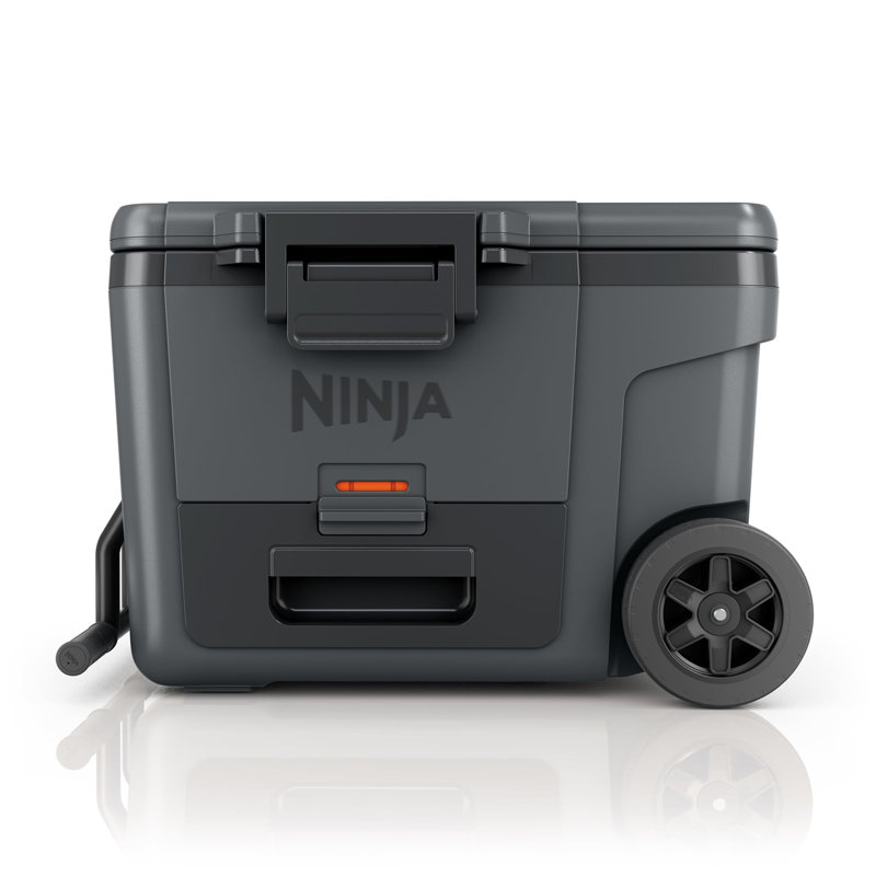 Glacière à roulettes 45QT avec tiroir de rangement sec isolé, Gris foncé