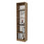 Bibliothèque en chêne naturel et blanc à 5 tablettes avec rangement ouvert