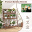 Support pour plante pliable à 3 niveaux en bambou - Présentoir intérieur / extérieur compact et durable-1556976290