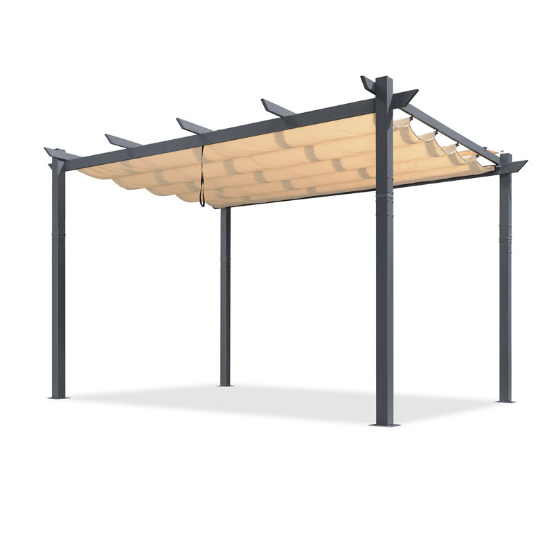 4m x 3m Aluminum Pergola, Beige
