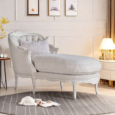 Chaise Longue With Sponge Fill Wood Frame by HarmonyFurns