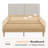 Binnett Upholstered Platform Bed with Natural Wood Frame Mid-Century Modern Adjustable Headboard, No Box Spring Needed, Silent Wood Slat Support Full Bed Frame-404300176-444225611