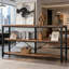 Table d'appoint à 3 niveaux avec console et étagère de rangement dans le vestibule | Idée de cadeau-1643678784