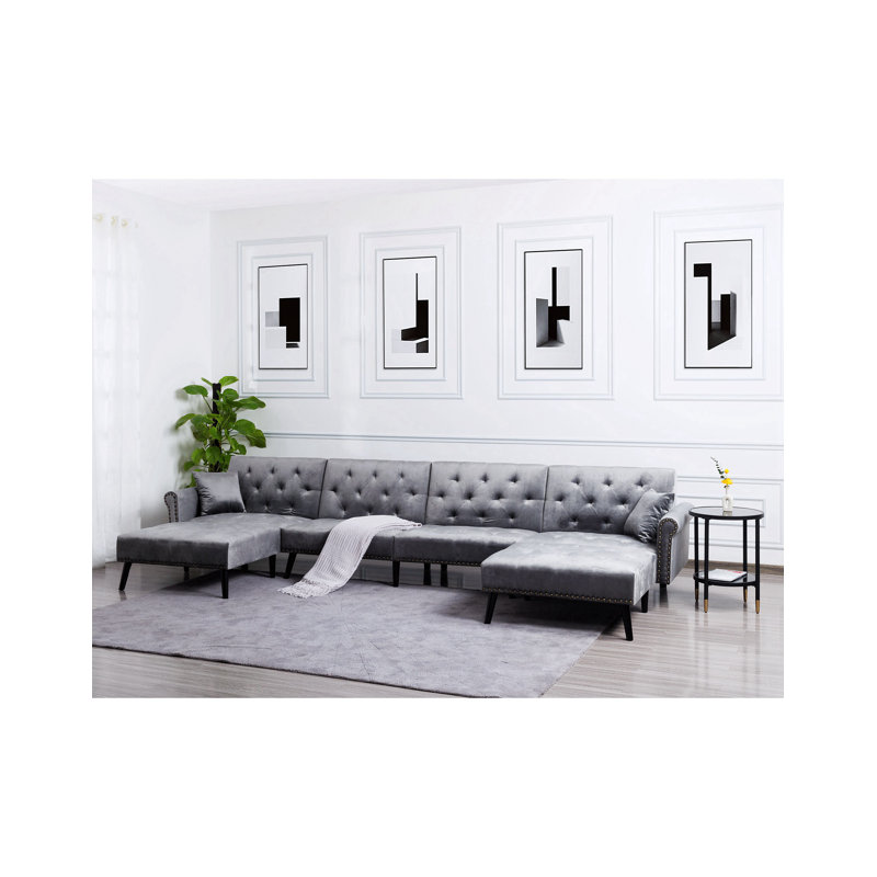 Canapé modulaire en velours 150 po Kallick